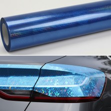 Elif Asya Ceyiz Tekstil Petek Desenli 3D Colormatik Far Filmi Stop Folyosu 1MX30CM Açık Mavi