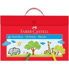 Çantalı Pastel Boya, 18 Renk, Yumuşak ve Canlı Renkler, Etkili Uygulama, Taşınabilir Plastik Çanta, Eğitici ve Sanatsal Kullanım Için