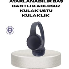Uravas Store Bluetooth 5.0 Siyah Kablosuz Kulaklık Saat Batarya Katlanabilir Tasarım