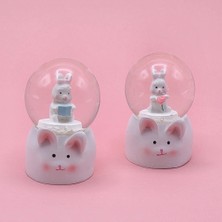 Ttt Mini Boy Tavşan Tasarımlı Işıklı Kar Küresi