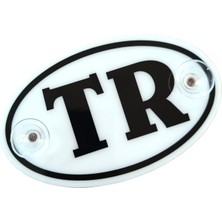 Elif Asya Ceyiz Tekstil Tr Plaka Oval Vantuzlu Pleksi Cam Süsü Beyaz 13X8CM