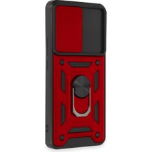 Uravas Store Mi 12T Kılıf Pars Lens Yüzüklü - Kırmızı