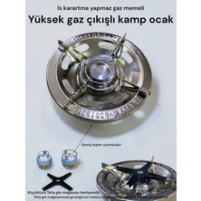 Orgaz 2kg Küçük Piknik Tüp Başlığı Geniş Musluklu Geniş Tüplere Uyumlu Krom Kamp Ocak Yüksek Gaz Çıkışlı