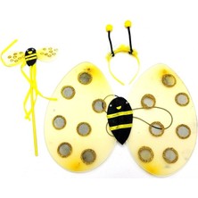 Uravas Store Gösteri Arı Kanadı Kostüm Seti – Çuklar Için Kanat, Taç Asa Aksesuarı