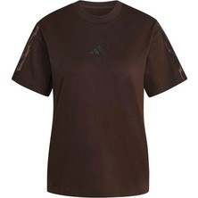 Adidas W Aop 3s T Inf Kahverengi Kadın   T-Shirt KE8830