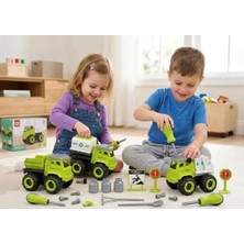 Farbu Oyuncak 15 Parçalı Sök-Tak 4'lü Temizlik ve Geri Dönüşüm Araçları 11 Aksesuarlı Eğitici Oyuncak Seti