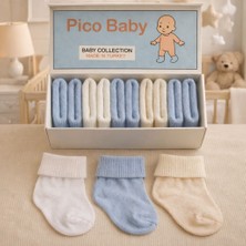 Pico Baby Organik Pamuk Unisex 5'li Kutulu Premium Yeni Doğan Bebek & Çocuk Çorabı