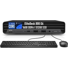 Hp Elitedesk 800 G6 Mini Pc Desktop Computer Pc, Six-Core I5-10500T, 16GB Ddr4 Ram, 512GB Ssd, Keyboard & Mouse,  4K Support, Windows 11PRO