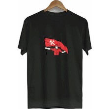 Secret Sita 1 Ayıs Emekçilerimiz Için Özel Tasarım Bayraklı Emekçi Baskılı Tshirt  Iyah
