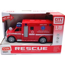 Ctoy 1:20 Ölçek Işıklı  ve Sesli Oyuncak Ambulans CTOY-WY670B