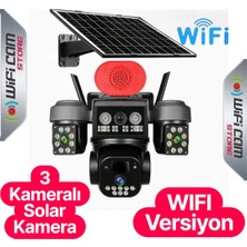 Wificam 3 Kameralı Wifi Solar Ptz Kamera O-Kam Pro Yazılım