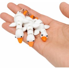 Yapı3D Sevimli Mini Ördek Anahtarlık | Hareketli Eklemli Ördek Figürü | Stres Oyuncağı | Çanta Süsü |