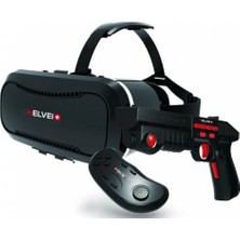 3D Görüş Cenneti + Vr Tabanca Cehennemi Tabancası + Uzaktan Kumanda ile Helvei Sanal Gerçeklik Paketi - Siyah