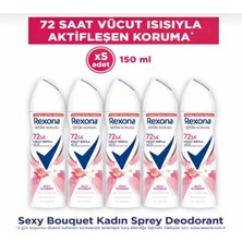 Rexona Sexy Bouquet Kadın Deodorant 150 ml X5 72 Saat Vücut Isısıyla Aktif Koruma