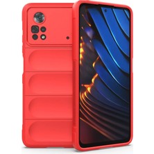 Ve Kırmızı Xiaomi Poco X4 Pro 5g ile Uyumlu Love Serisi Darbeye Dayanıklı Kamera Korumalı Silikon Kılıf