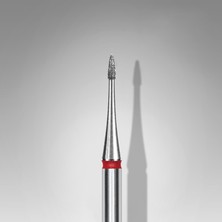 Staleks Elmas Manikür Freze Ucu Mini Ateş Model Kırmızı 1mm FA12R010-3