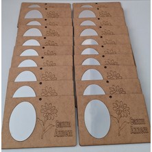 Ebrulisler 20'li Ahşap Canım Annem Duvar Süsü Ayna Okul Kreş Aktivite Etkinlik Anneler Günü Boyama