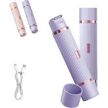 Generisch Peach Please Razor, 2025 Yeni Peach Please 3.0 Çift Kafalı Tıraş Makinesi, Seramik Bıçaklı 2'si 1 Arada Çift Kafalı Tıraş Makinesi, Su Geçirmez, Kadınlar Için Şarj Edilebilir (Mor)