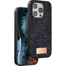 Uravas Store Onegif Iphone 15 Bright Simli Kapak - Siyah