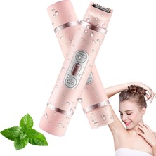 Qosigote Tam Sütlü Kadın Tıraş Makinesi, Konforlu Elektrikli 2'si 1 Arada Kadın Tıraş Makinesi, Çift Kafalı Kadın Tıraş Makinesi, Yüksek Verimli ve Hassas, Kablosuz USB Islak/kuru Epilatör (Pembe)