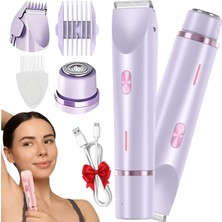 Silky Splash Razor, Silkysplash Razor, Vamaro Intimate Razor, Kadın Koltuk Altı, Bacaklar ve Bikini Bölgesi Için 2'si 1 Arada Çift Kafalı Elektrikli Tıraş Makinesi Tıraş Makinesi (Mor)