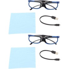 Gearwell 3D Gözlükler, 144Hz Dlp Bağlantılı Şarj Edilebilir Aktif Deklanşör Gözlükler, Dlp 3D Projektörler Için 3D Bağlantılı Gözlükler