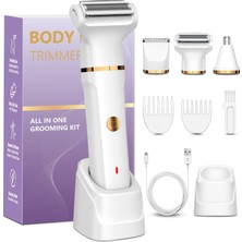 Kadınlar ve Kadınlar Için Özel Tıraş Makinesi 3'ü 1 Arada: Bikini Bölgesi, Bacaklar, Koltuk Altları Için | Ipx7 Su Geçirmez + USB Şarj Istasyonu | Duşta Islak-Kuru | Beyaz