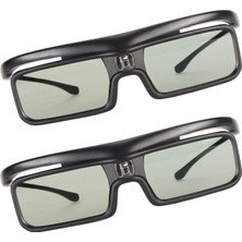 Dlp-Link 3D Gözlük, Awol Vision LTV-2500 LTV-3000 Pro LTV-3500 Pro, Vanish Tv ve Diğer 3D Projektörlere Uygun, Şarj Edilebilir Aktif 3D Gözlük, 2 Paket