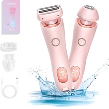 Generisch Glisse Pro Yaz Başlangıç ​​seti, Glisse Pro Saç Çıkarıcı Buulina, Kadınlar Için Samimi Tıraş Makinesi,ıpx7 Su Geçirmez Kablosuz Boulinas Tıraş Makinesi,yüz Bikini Bacakları Için LED Göstergeli (Pembe)