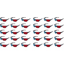 Gnurbdılfo 30X Tv Filmi DVD Oyunu Için Kırmızı ve Mavi Anaglyph Boyutlu 3D Görüş Gözlükleri