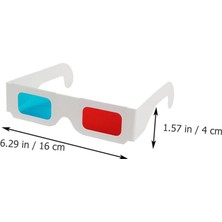 Alipis 30'lu Paket 3D Karton Gözlük Anaglyph Beyaz Çerçeveli Yetişkinler Için Hafif Tek Kullanımlık Sinema Gözlükleri Film ve Video Için Kırmızı ve Mavi Lensler