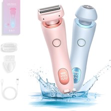 Generisch Glisse Pro Yaz Başlangıç ​​seti, Glisse Pro Saç Çıkarıcı Buulina, Kadınlar Için Samimi Tıraş Makinesi, Yüz Bikini Bacakları Için LED Göstergeli Ipx7 Su Geçirmez Kablosuz