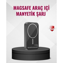 Kont Magsafe Araç Telefon Tutucu 15W Hızlı Şarj Type-C Girişli