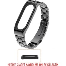 Kont Mijobs Xiaomi Mi Band 4-3 Aklıllı Saat 3 Bakla Çelik Kayış KORDON-(5775)