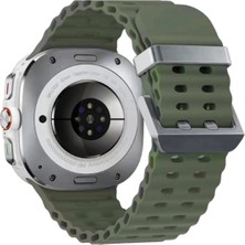 TKÇ Mey Ithalat®  Watch 7 Ultra KR417 Rug Silikon Kordon - Koyu Yeşil