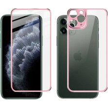 Kont Iphone 11 Pro Max Metal Çerçeve Ön Arka 3D Full Tempered Cam KORUYUCU-(5775)