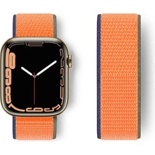 TKÇ Mey Ithalat®   Watch 42MM Hasırlı Cırtcırtlı Kordon - Turuncu