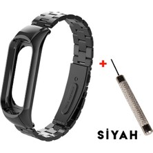 Kont Xiaomi Mi Band 3 Aklıllı Saat 3 Bakla Çelik Kayış KORDON-(5775)