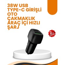 Kont Araç Çakmak Girişli 38W Hızlı Şarj Aleti – Iki Cihaz Destekli