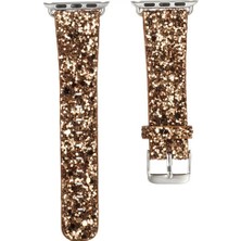 Kont Ally Apple Watch 7-8 41MM 6-5-4 40MM Kayış Kordon Deri Sim Işlemeli 3-2-1 38MM-(5775)