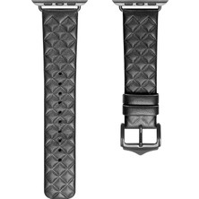 Kont Dux Ducis Apple Watch 42/44/45MM Için Enland Serisi Premium Deri Kayış KORDON-(5775)