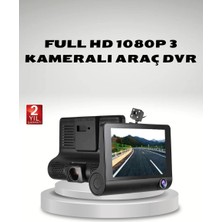 Kont Araç Kamerası 3’lü Full Hd Dvr 1080P Gece Görüşlü ve G-Sensörlü