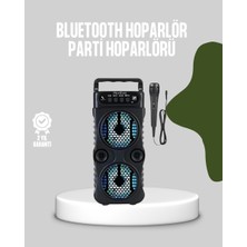 Kont Bluetooth Bağlantılı LED Işıklı Taşınabilir Hoparlör – 1200 Mah Şarjlı Fm Radyolu