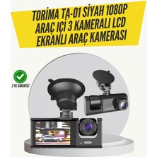 Kont Ta-01 3 Kameralı 1080P Araç Kamerası Siyah