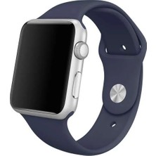 Kont Ally Apple Watch 7-8 45MM 6-5-4 44MM Silikon Kordon Kayış 3-2-1 42MM-(5775)