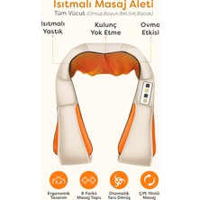 PremiumPort Isıtmalı Çok Fonksiyonlu Masaj Aleti, Boyun, Sırt, Bel ve Omuz Için