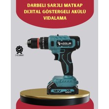 Kont 18 Parça Dijital Matkap Seti Çift Bataryalı