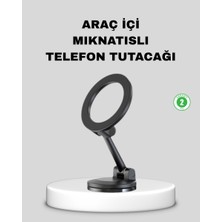 Kont Katlanır Manyetik Araç Içi Telefon Tutucu – 360° Dönebilen Magsafe Uyumlu Güçlü Mıknatıslı Tasarım