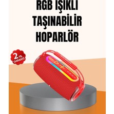 Kont Ipx6 Su Geçirmez Rgb LED Işıklı Taşınabilir Bluetooth Hoparlör 2400 Mah