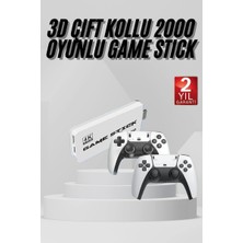 Kont Yeni Nesil 3D 4K 2000 Oyunlu Game Stick Oyun Konsolu Çift Konsol